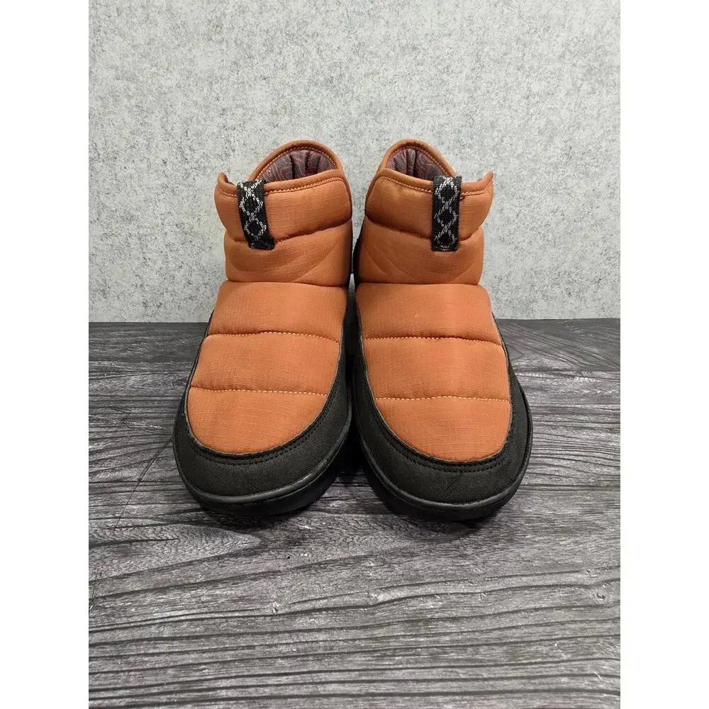 Ozark Trail Men's Boot Slipper Size 7 Rust Orange Puffer Camp Booties Excellent